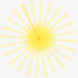 黄色放射光线效果元素素材