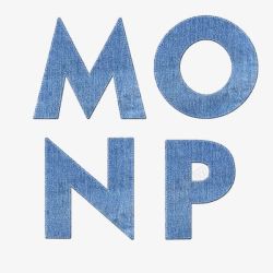 浅蓝色牛仔裤浅蓝色牛仔英文字母MONP高清图片