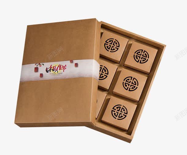 简约月饼包装盒png免抠素材_新图网 https://ixintu.com 中秋月饼盒 牛皮纸包装设计 环保包装盒 食品包装盒 食品礼盒设计