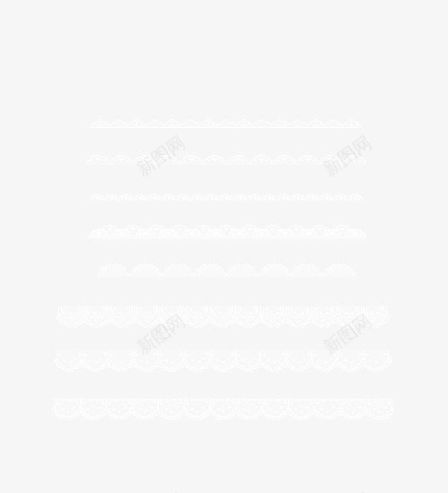 白色花纹分割线png免抠素材_新图网 https://ixintu.com 分割线 白色 花纹