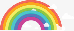 美丽的彩虹美丽的贴纸彩虹桥矢量图高清图片
