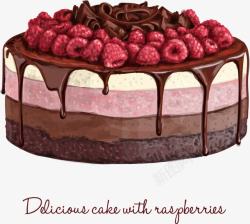 树莓手绘蛋糕高清图片
