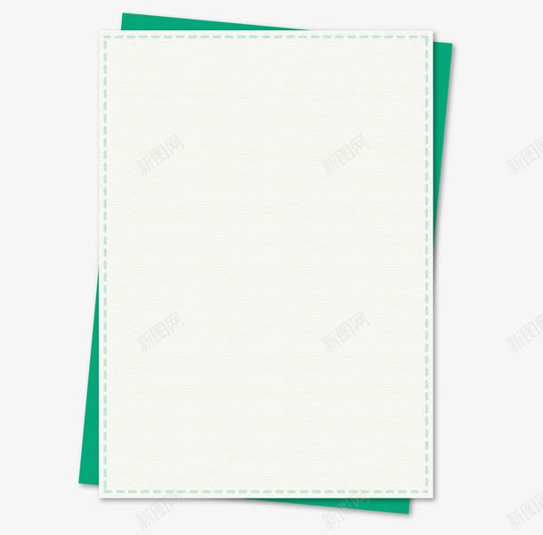 绿色简约白色纸张png免抠素材_新图网 https://ixintu.com 叠加纸张 白纸 纸页 绿色纸张 草纸纹理 边框纹理 重叠白纸