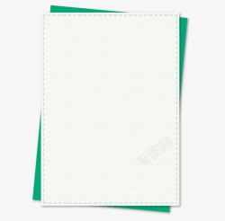 纸页绿色简约白色纸张高清图片