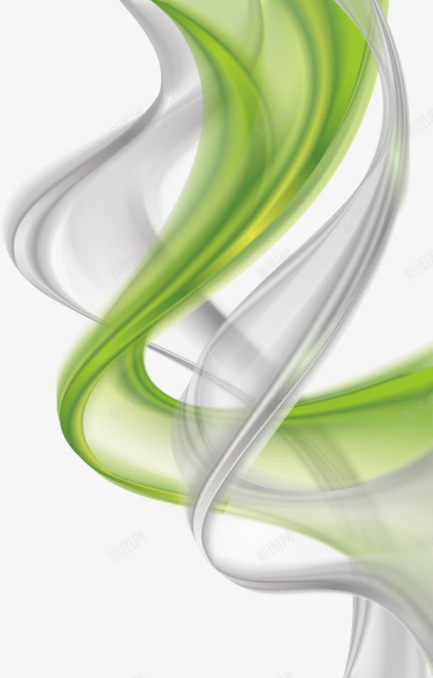 绿色渐变流线型图案png免抠素材_新图网 https://ixintu.com 动感 动感线条 彩色 条纹 流线 流线型图案 炫彩 线条