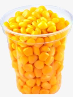 黄色玉米粒美味的玉米杯高清图片