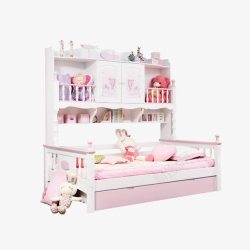 储物男孩女孩单人床韩式儿童床实木衣柜床高清图片