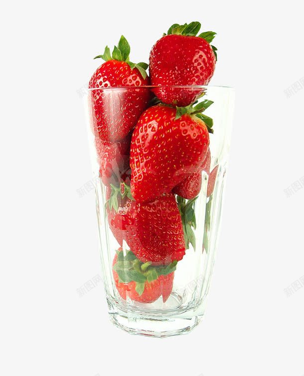 装在玻璃杯子里面的草莓png免抠素材_新图网 https://ixintu.com 新鲜 果实 水果 牛奶草莓 玻璃杯 美味 草莓 食物