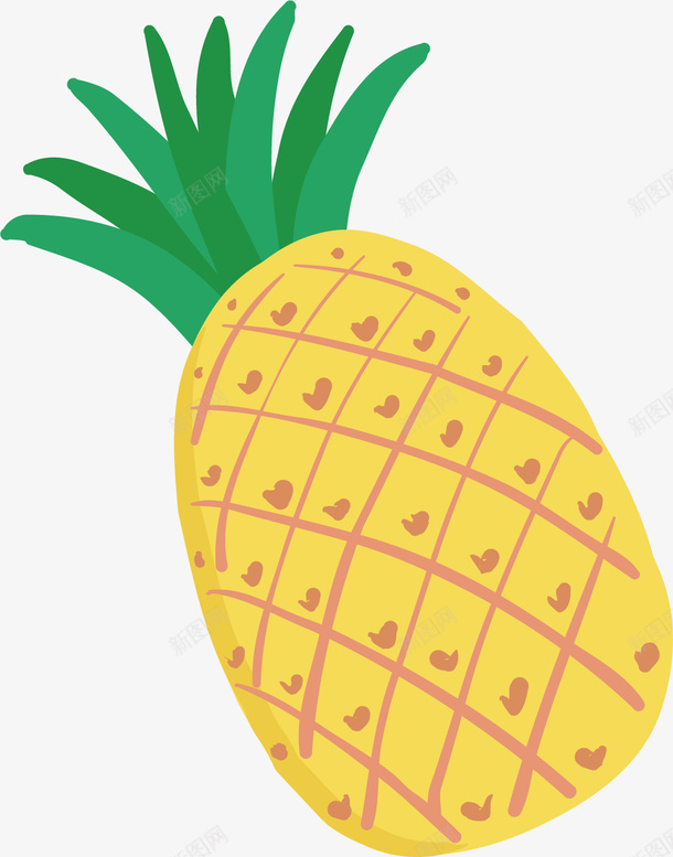 卡通菠萝png免抠素材_新图网 https://ixintu.com PNG图 PNG图下载 创意卡通 卡通 卡通插图 夏季水果 插图 美味水果 菠萝