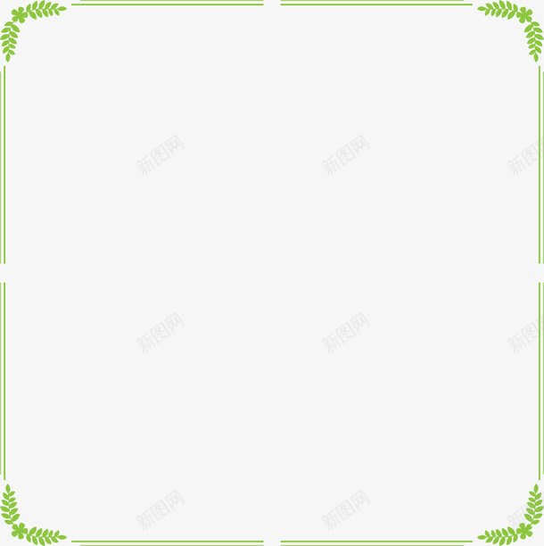 绿色花藤植物框架png免抠素材_新图网 https://ixintu.com spring 叶子 春天 春季 树叶 植物框架