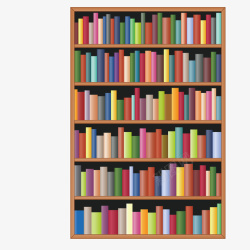 学生书柜书橱一个书柜图矢量图高清图片