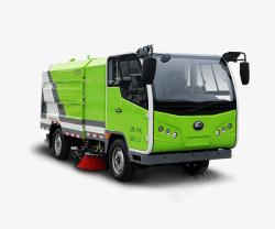 使用的清洁工具实物绿皮保洁环卫车高清图片
