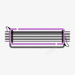 LED路灯户外发光紫色霓虹灯管矢量图高清图片
