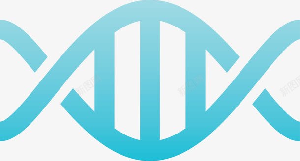 可爱蓝色DNA矢量图ai免抠素材_新图网 https://ixintu.com DNA双螺旋 PPT元素 可爱 基因 矢量图