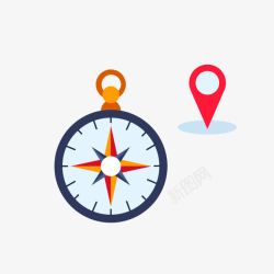 目的地图标旅行社旅行目的地指南针图标矢量图高清图片