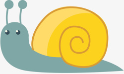 爬行的小蜗牛卡通蜗牛元素矢量图高清图片