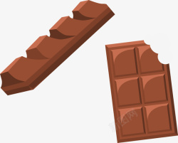 巧克力板创意卡通巧克力块矢量图高清图片