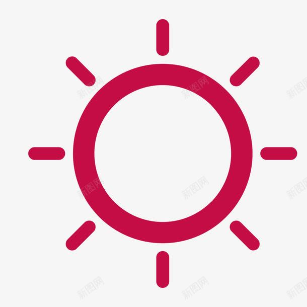 火红的太阳图标png_新图网 https://ixintu.com icon 发光 圆的 太阳 姓名ICON 红色的