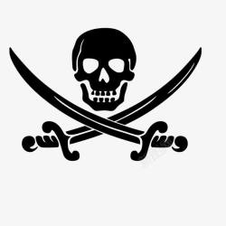 火焰骷髅海盗海盗标志高清图片