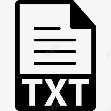 txt文本文件扩展名的象征图标图标