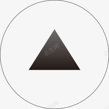 三角形圆圈向上箭头图标图标