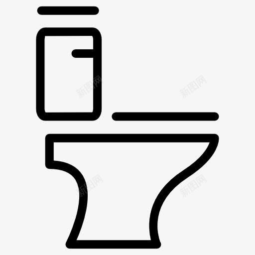 马桶边图标png_新图网 https://ixintu.com 卫生 厕所 智能马桶 水 浴室