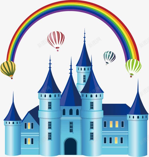 彩虹城堡png免抠素材_新图网 https://ixintu.com 卡通 城堡 广告设计 彩虹 彩虹城堡 彩虹城堡模板下载 彩虹城堡矢量 背景 舞台背景墙