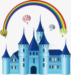 广告魔法城堡彩虹城堡高清图片