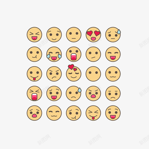 EMOJI简约卡通圆脸表情包矢量图ai免抠素材_新图网 https://ixintu.com EMOJI 卡通 圆脸 矢量EMOJI 笑脸 笑脸表情包 简洁 简约 表情包 矢量图