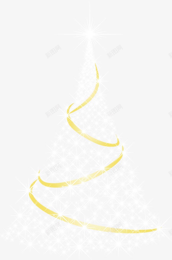 白色星光光效黄色的质感彩带png免抠素材_新图网 https://ixintu.com 彩带 星光 白色 质感 黄色