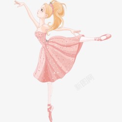 舞蹈教室背景动漫女孩跳芭蕾高清图片