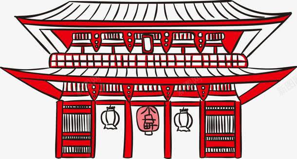 日本文化装饰元素png免抠素材_新图网 https://ixintu.com 会所 城楼 文化素材 日本