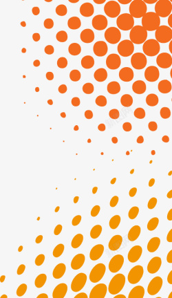 橙色圆点装饰矢量图素材