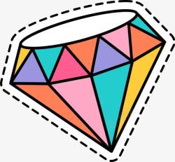 钻石贴纸卡通钻石图标高清图片