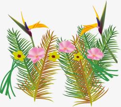 热带植物装饰封面素材