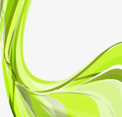 绿色弧线手绘绿色飘带矢量图高清图片