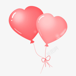 红色儿童三轮车儿童节粉红色心形气球高清图片