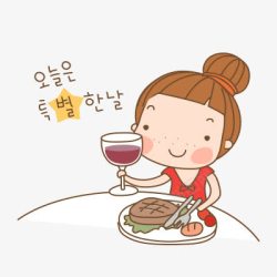 韩国瑜伽卡通美女小美女高清图片