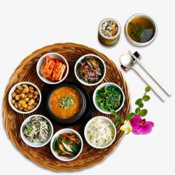 料理店美食韩国风美食韩国料理高清图片
