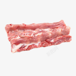 一大块肉一大块新鲜猪脊骨肉高清图片