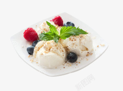 蓝莓口味草莓冰激凌高清图片