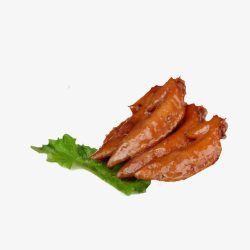 肉制品零食产品实物生菜鸡翅尖卤鸡翅高清图片