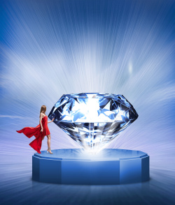 钻石美女蓝色钻石美女背景高清图片