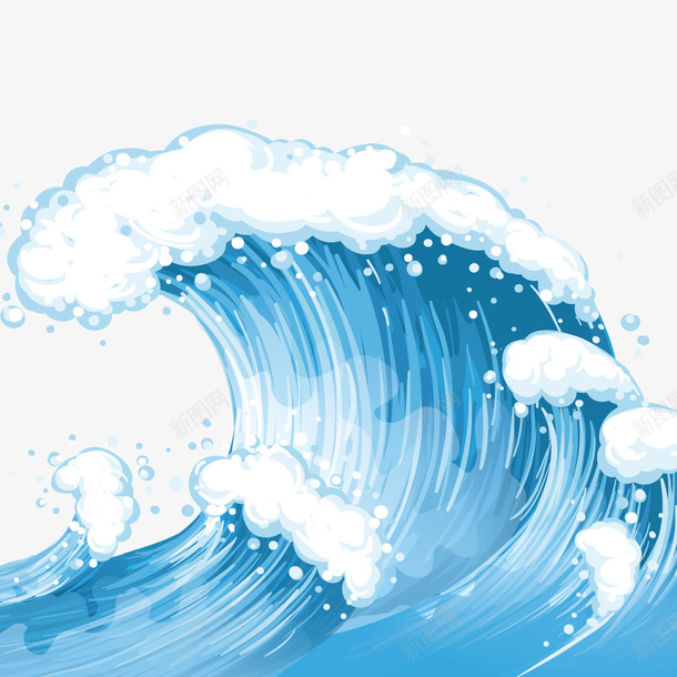 美丽的海浪手绘图png免抠素材_新图网 https://ixintu.com 卡通 抽象海浪素材 水浪 水花 泛起 海水 海浪 海浪动画 简图 美丽的 翻腾的海浪
