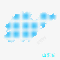 卡通简图山东省地图高清图片