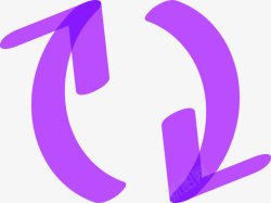 多彩鹦鹉图循环的紫色箭头图高清图片