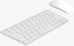 键鼠白色的无线键盘鼠标高清图片