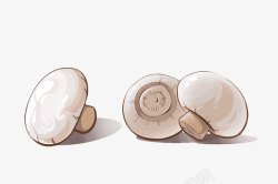 白色蘑菇png白色手绘蘑菇高清图片