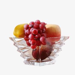 时尚水果干果盘水晶玻璃水果盘高清图片