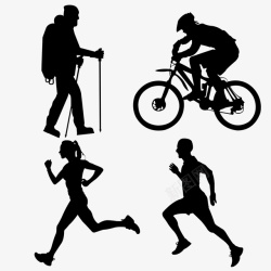 多人骑行运动骑行图标高清图片